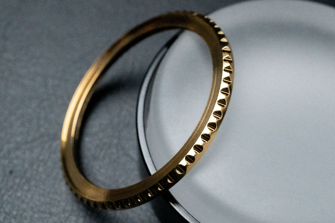 41.5mm Classic thin profile Gold bezel - for DWC divers, Seiko SKX and 5KX/SRPD - Image 3