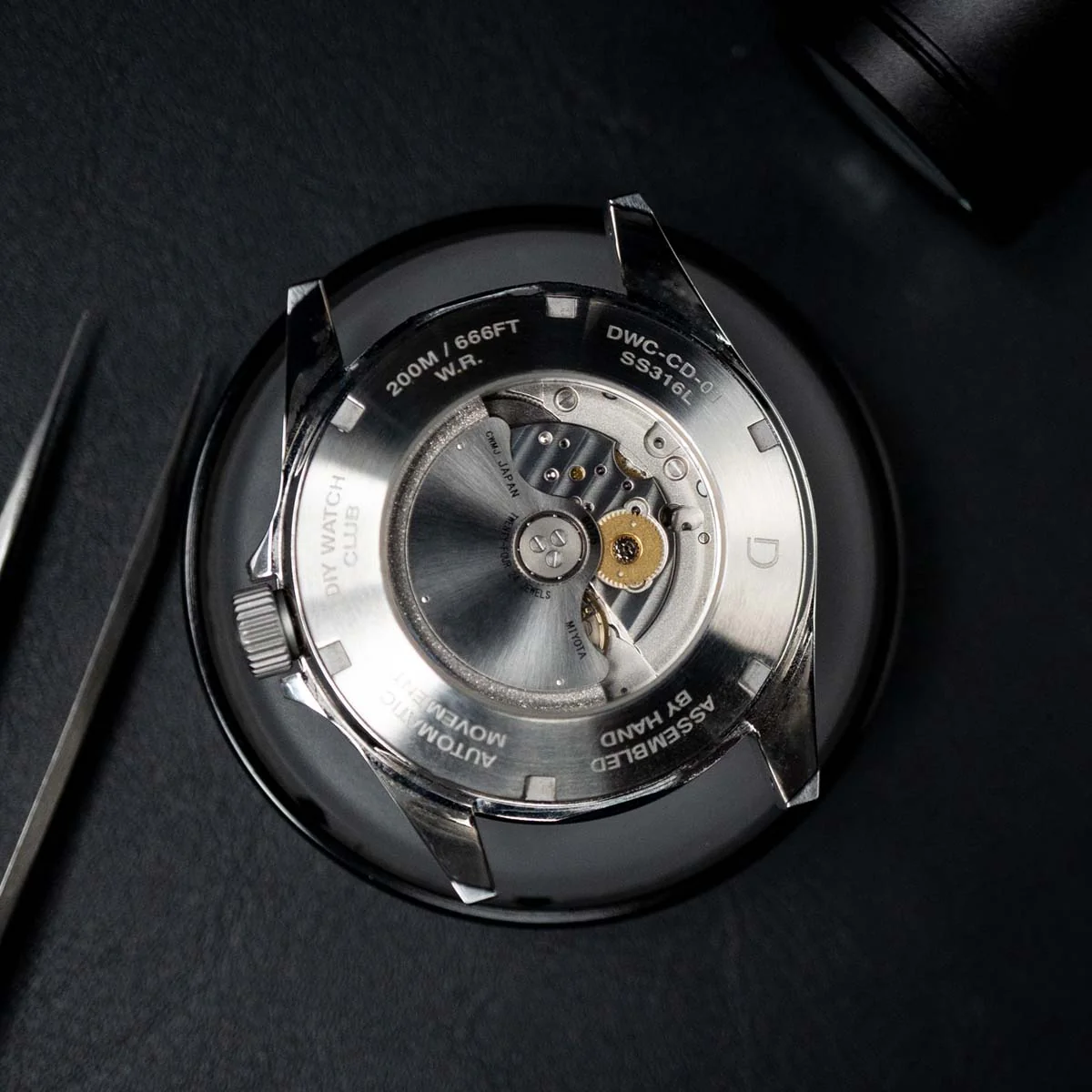 42mm Miyota 9075 GMT dive watch kit  | MAXI GMT (Signature) Fumé Lacquer dial - Image 3