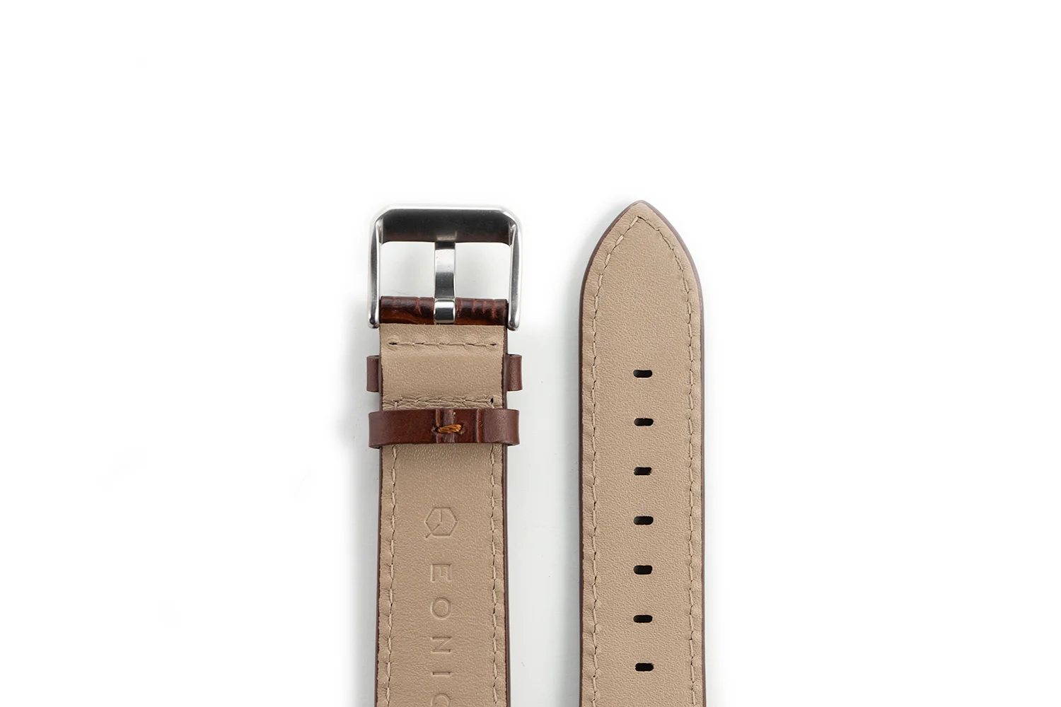 EONIQ Faux Alligator Straps -- Brown - Image 4