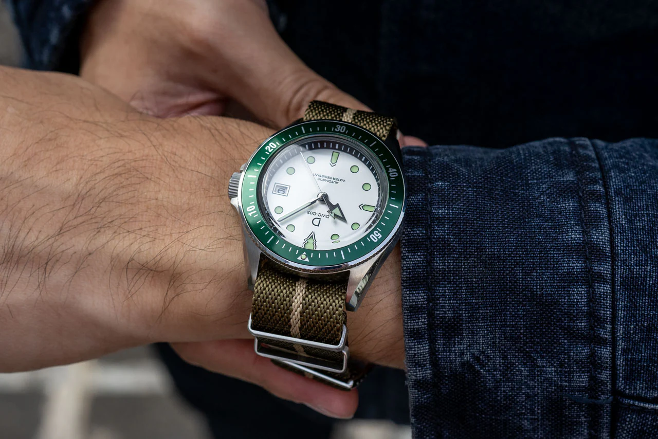 39.4mm Aluminum Diver Bezel Insert - Type C Forest Green (bezel insert for bleaching) - Image 4