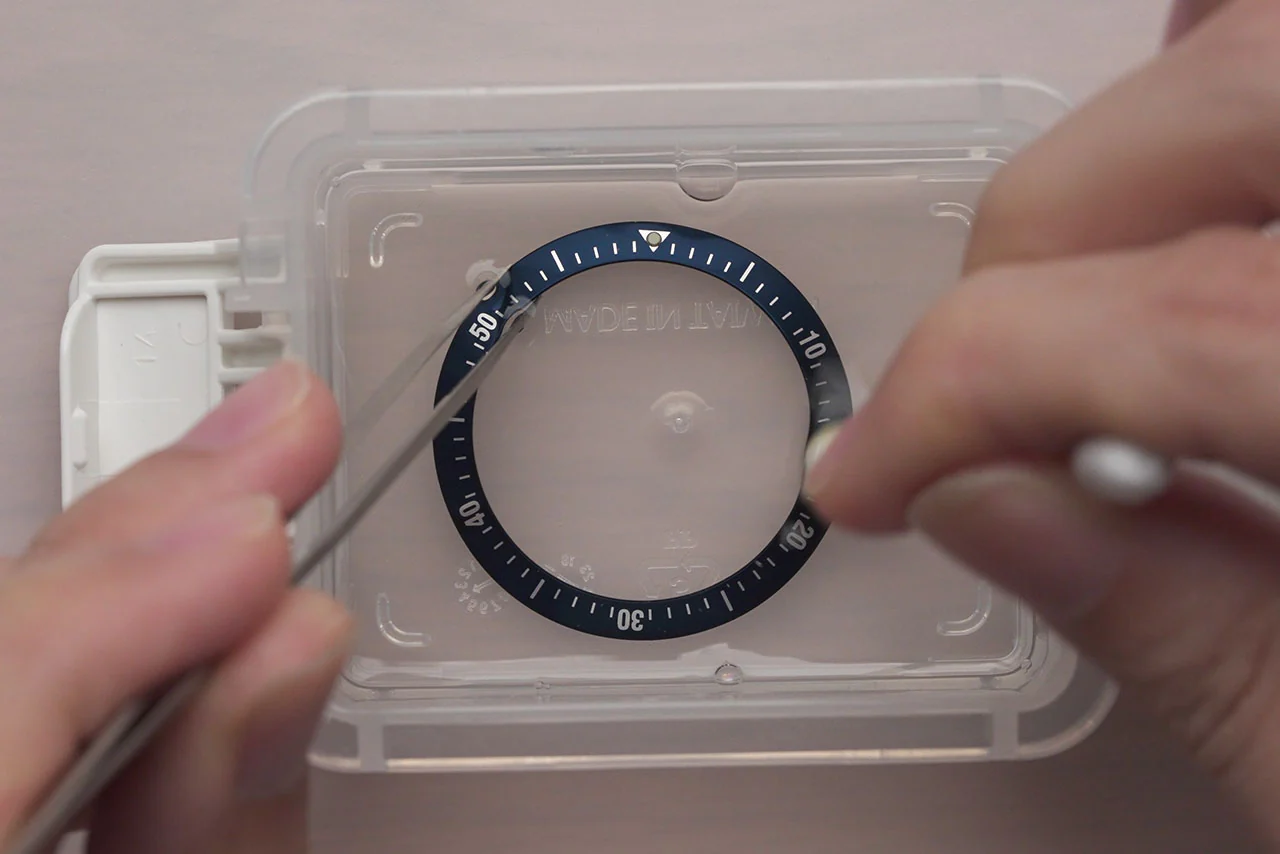 39.4mm Aluminum Diver Bezel Insert - Type C Navy Blue (bezel insert for bleaching) - Image 3