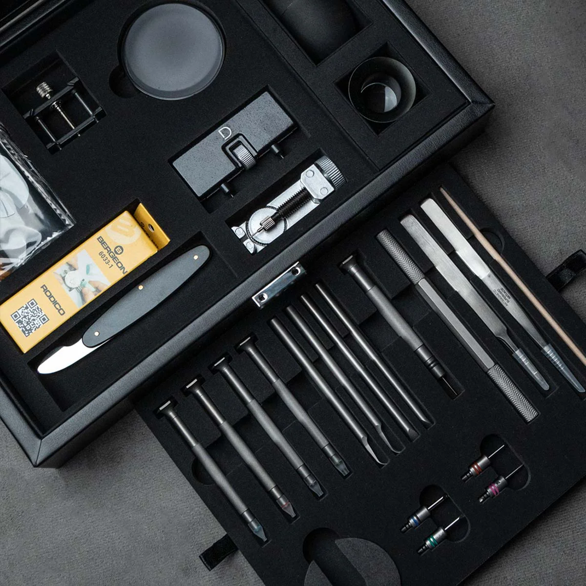 DIY Watchmaking Kit | 38.5mm Mosel with Date - Silver Vintage Dress Watch w/ Miyota 8215 or 8315 - Black Strap - Image 7