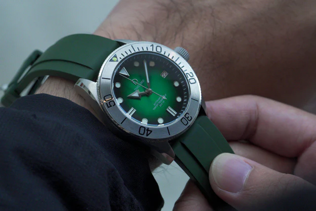 DIY Watch Club FKM Rubber Watch Band - Green - Image 3