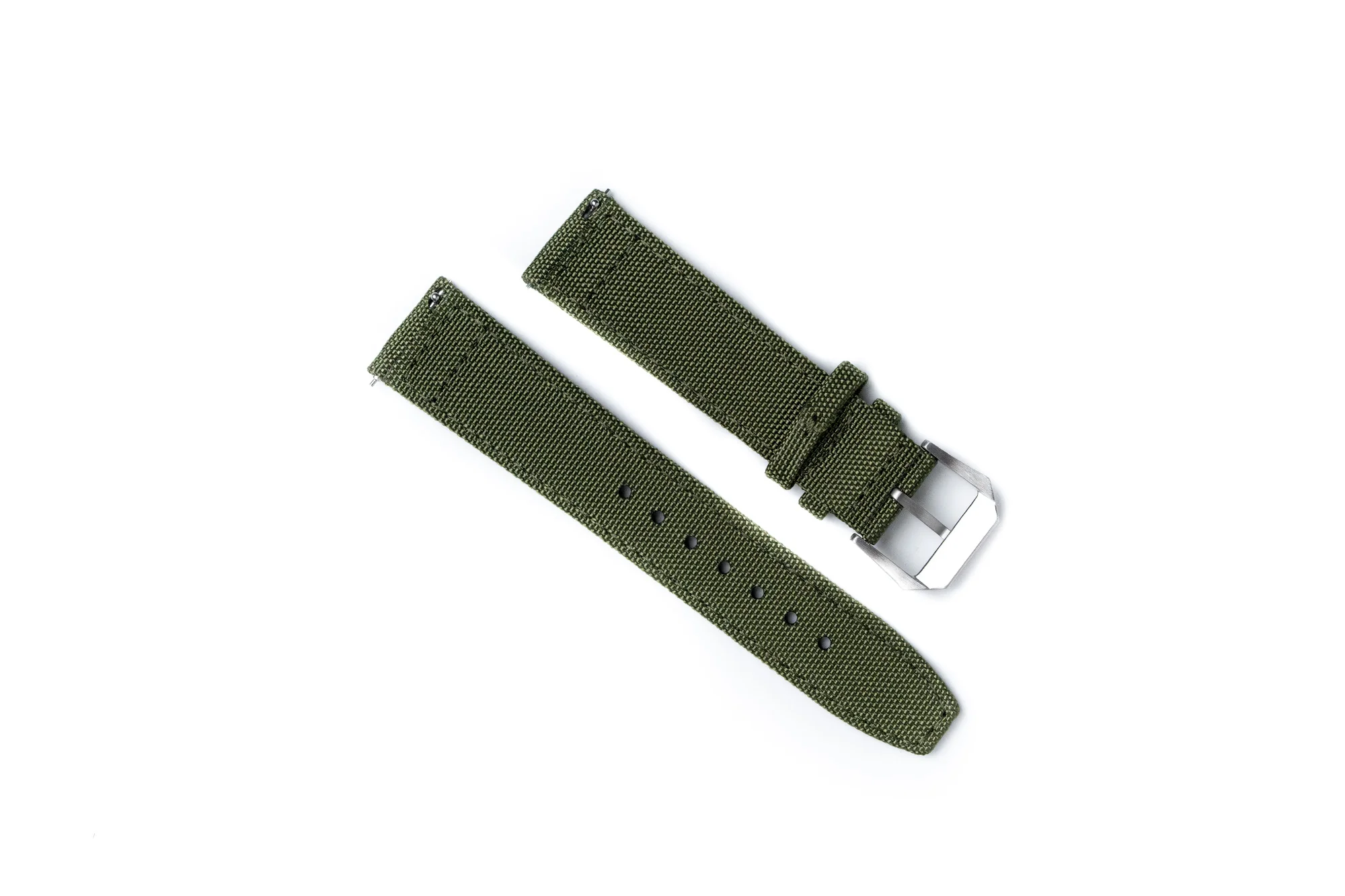 DIY WATCH CLUB Nylon Fabric Strap -- Army Green - Image 2