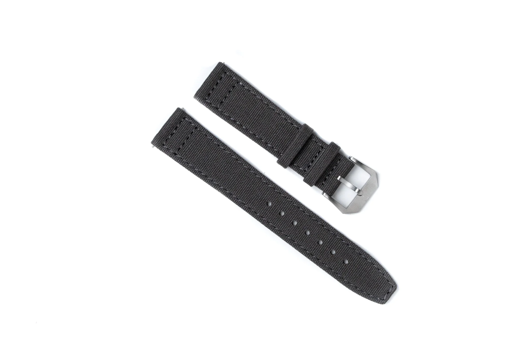 DIY WATCH CLUB Nylon Fabric Strap -- Dark Grey