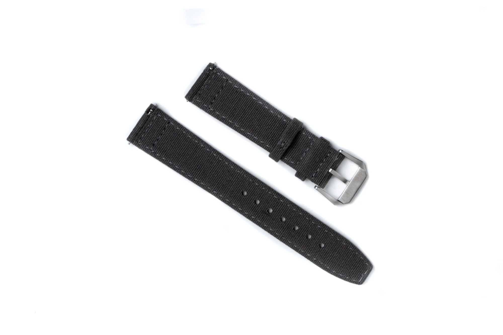 DIY WATCH CLUB Nylon Fabric Strap -- Dark Grey - Image 2