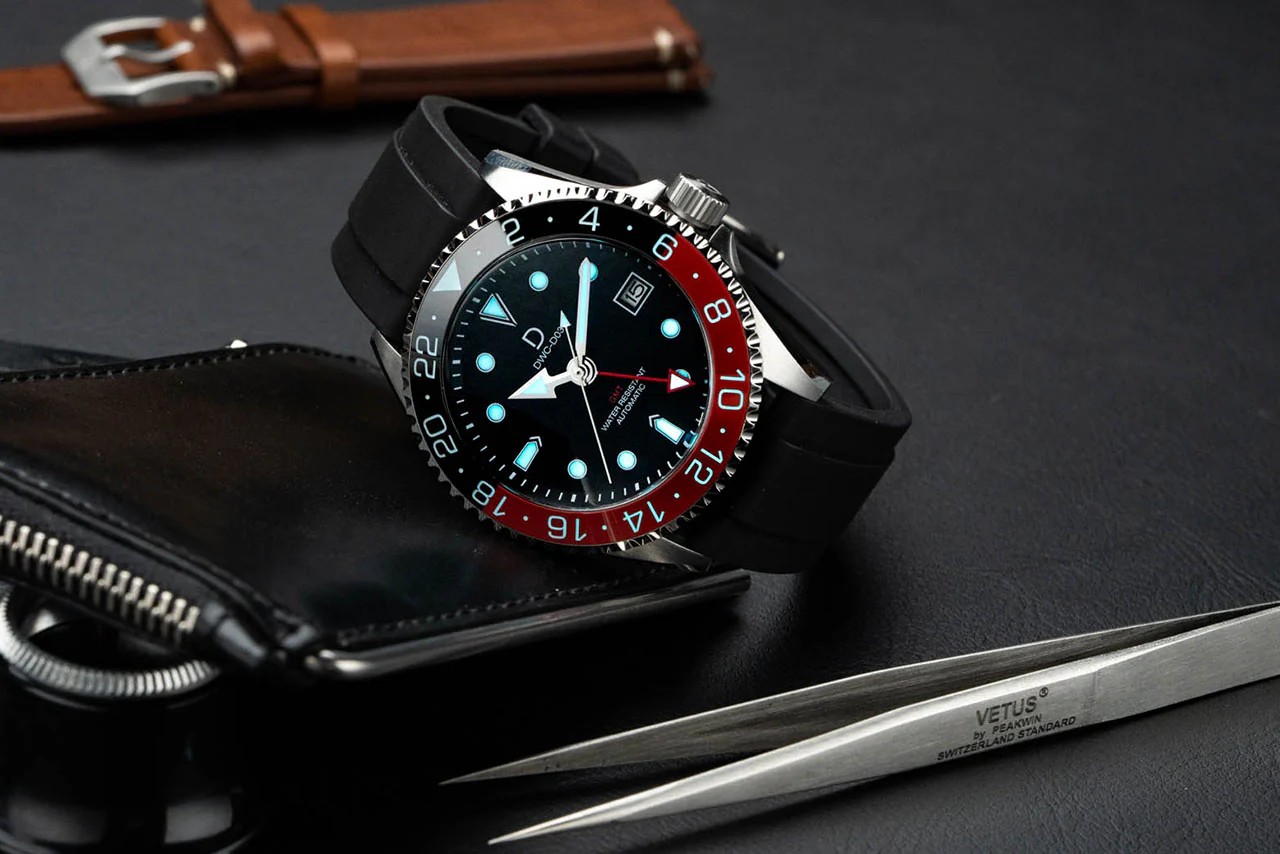 DIY Watchmaking Kit | NH34 42mm GMT Dive Watch | Seiko GMT movement | Ceramic Coke GMT Bezel | DWC-D03 - Image 5