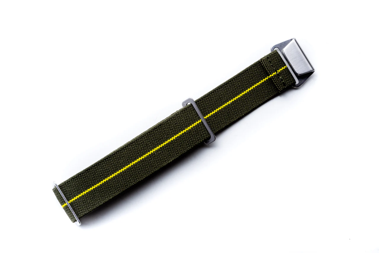 DIY Watch Club Elastic Nylon Strap -- Dark Green - Image 3