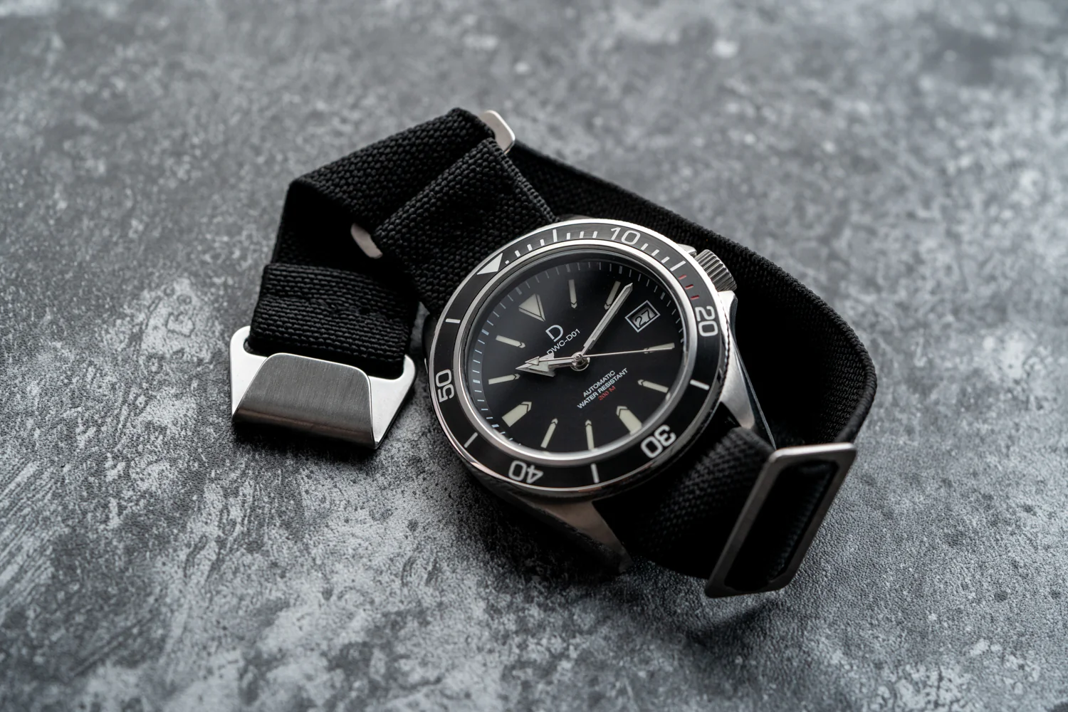 DIY Watch Club Elastic Nylon Strap -- Black - Image 3